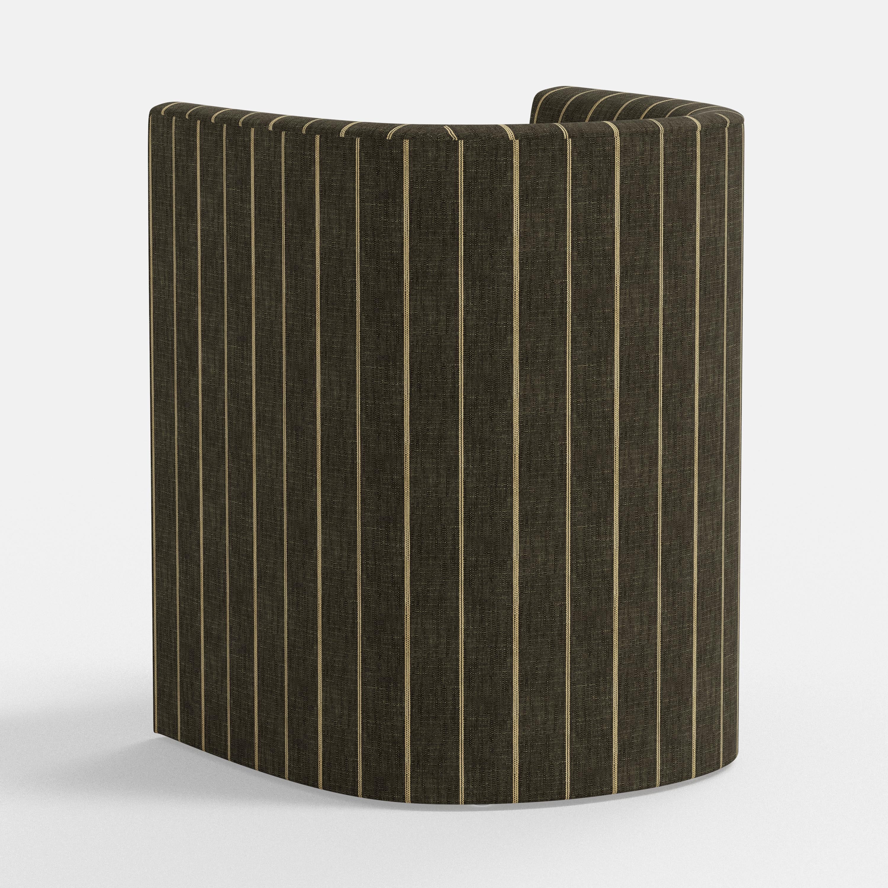 Chair with striped pattern on a white background