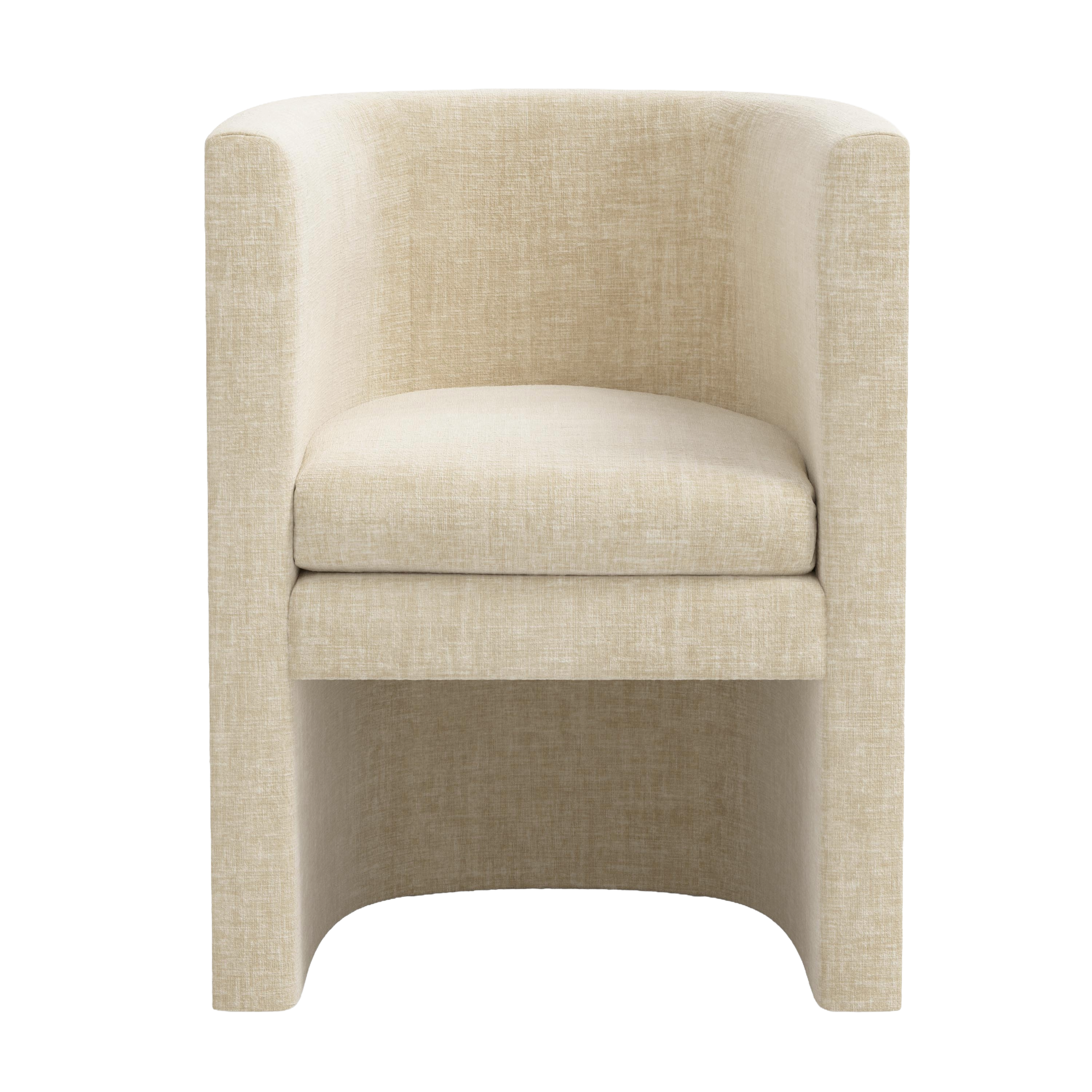 Beige armchair on a white background