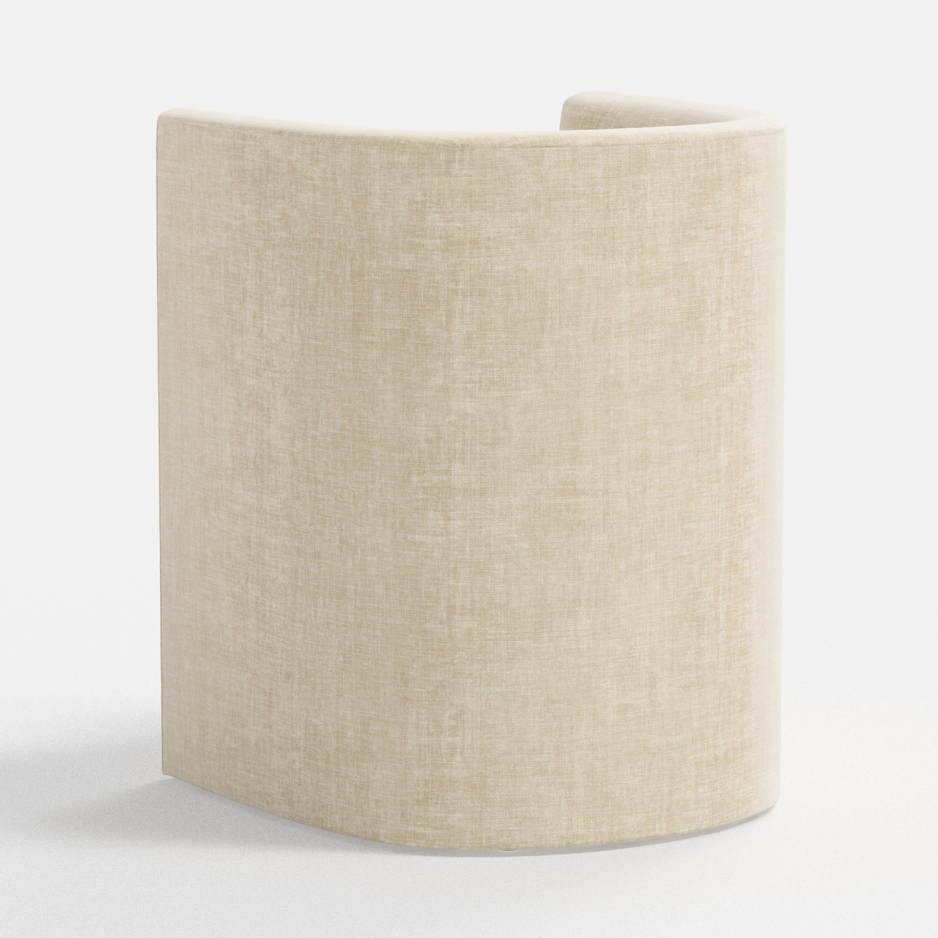 Beige armchair on a white background