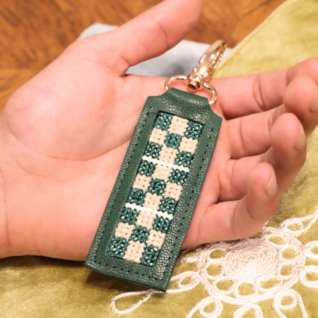 Tatreez Leather Key Fob