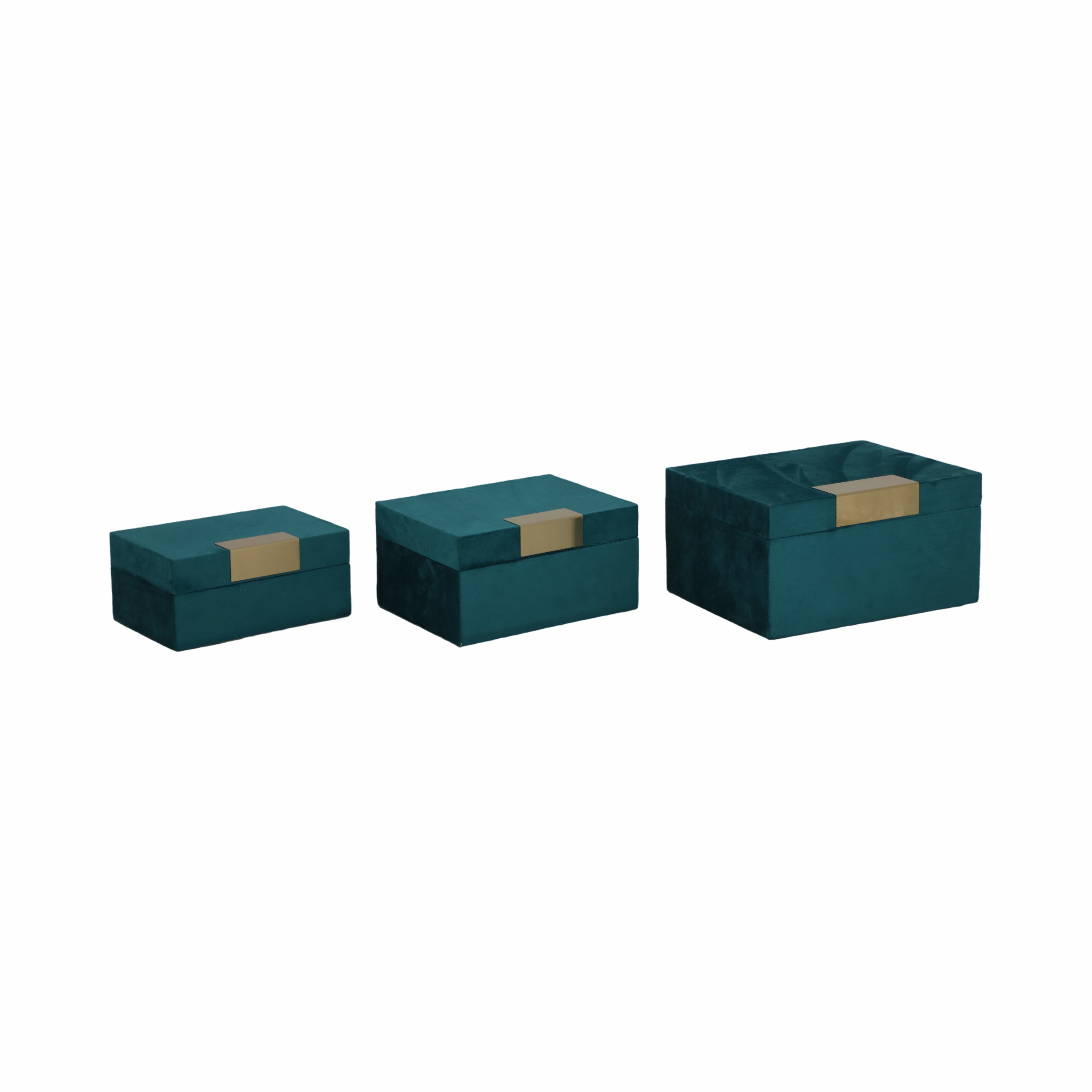 Sylvian Velvet Jewelry Boxes, Set of 3