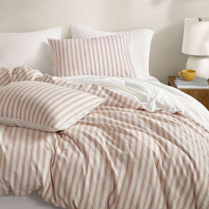 3 Piece Classic Stripe Down Pattern Duvet Set