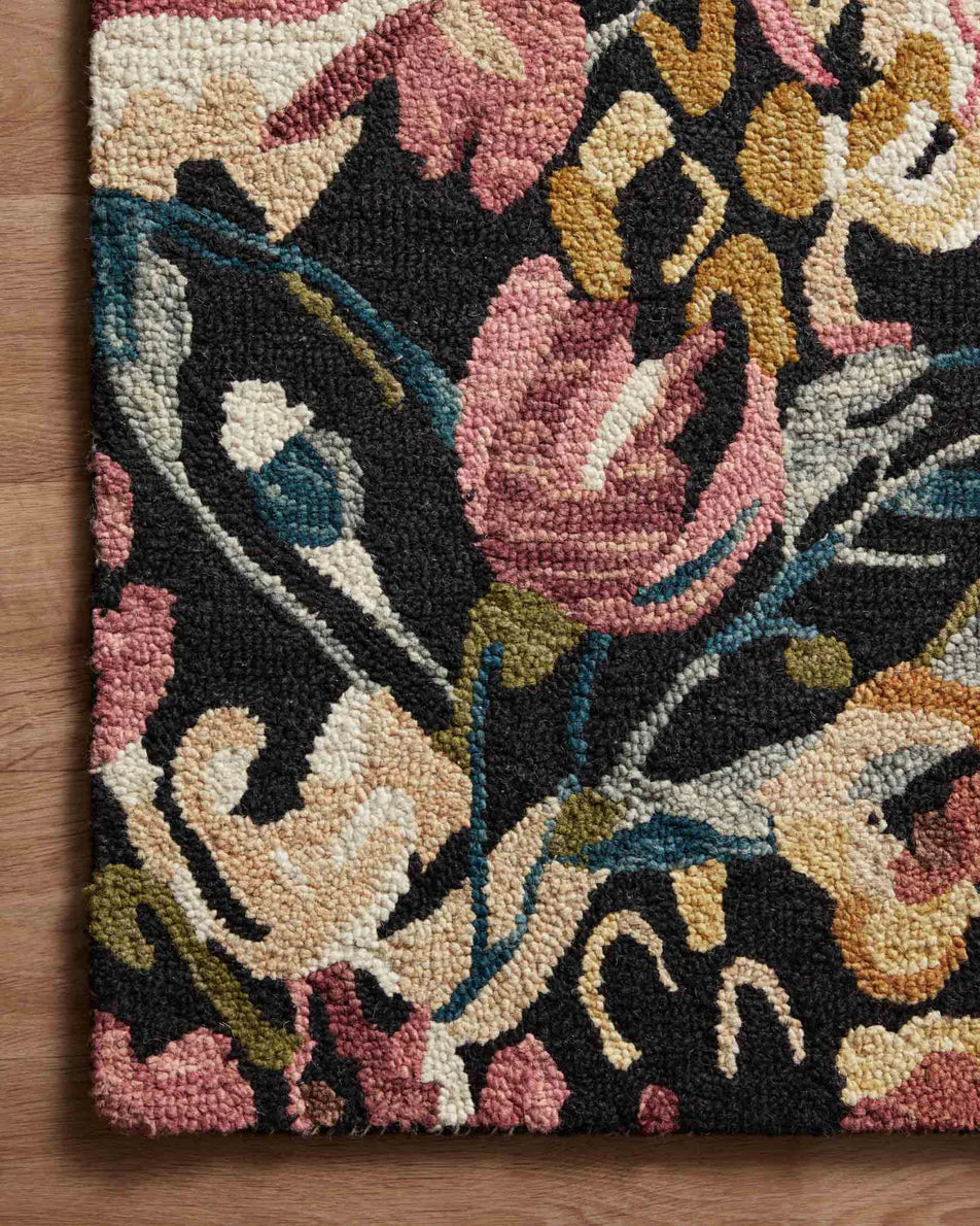 BLM-01 Black / Berry Rug by Loloi