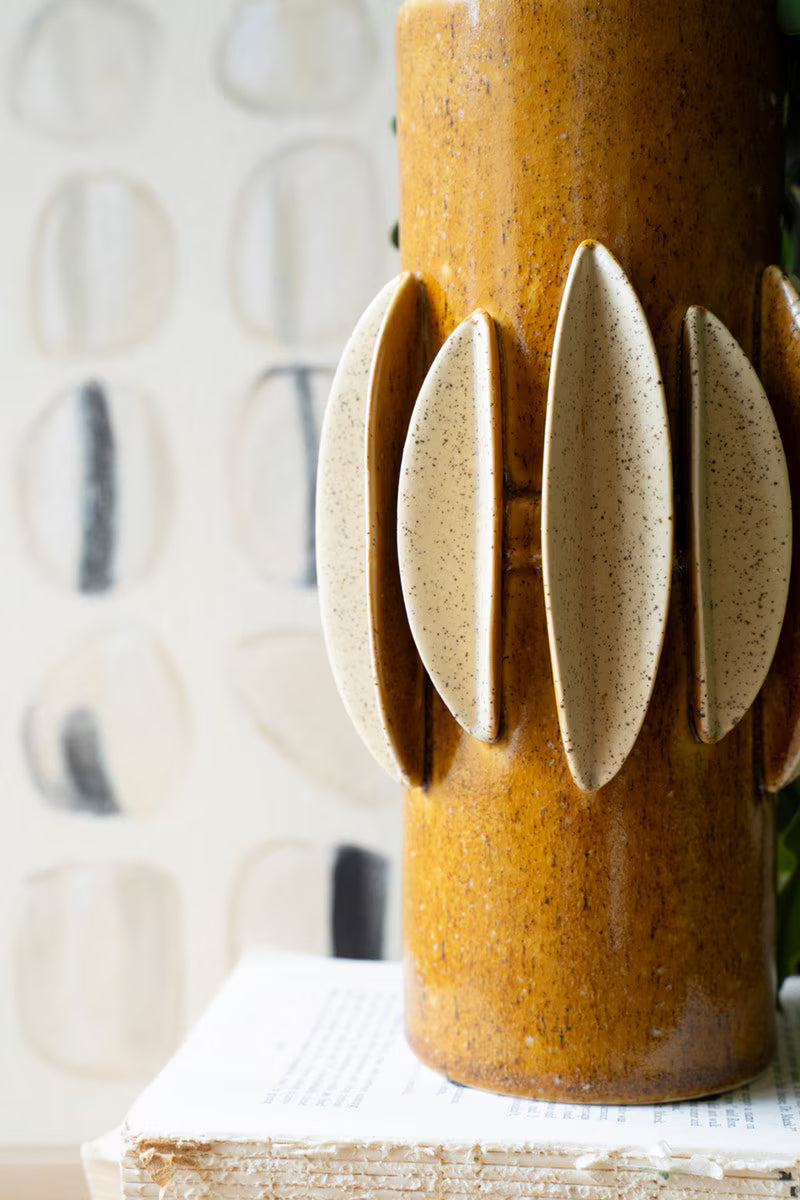 Mid-Century Atomic Vase / Mustard