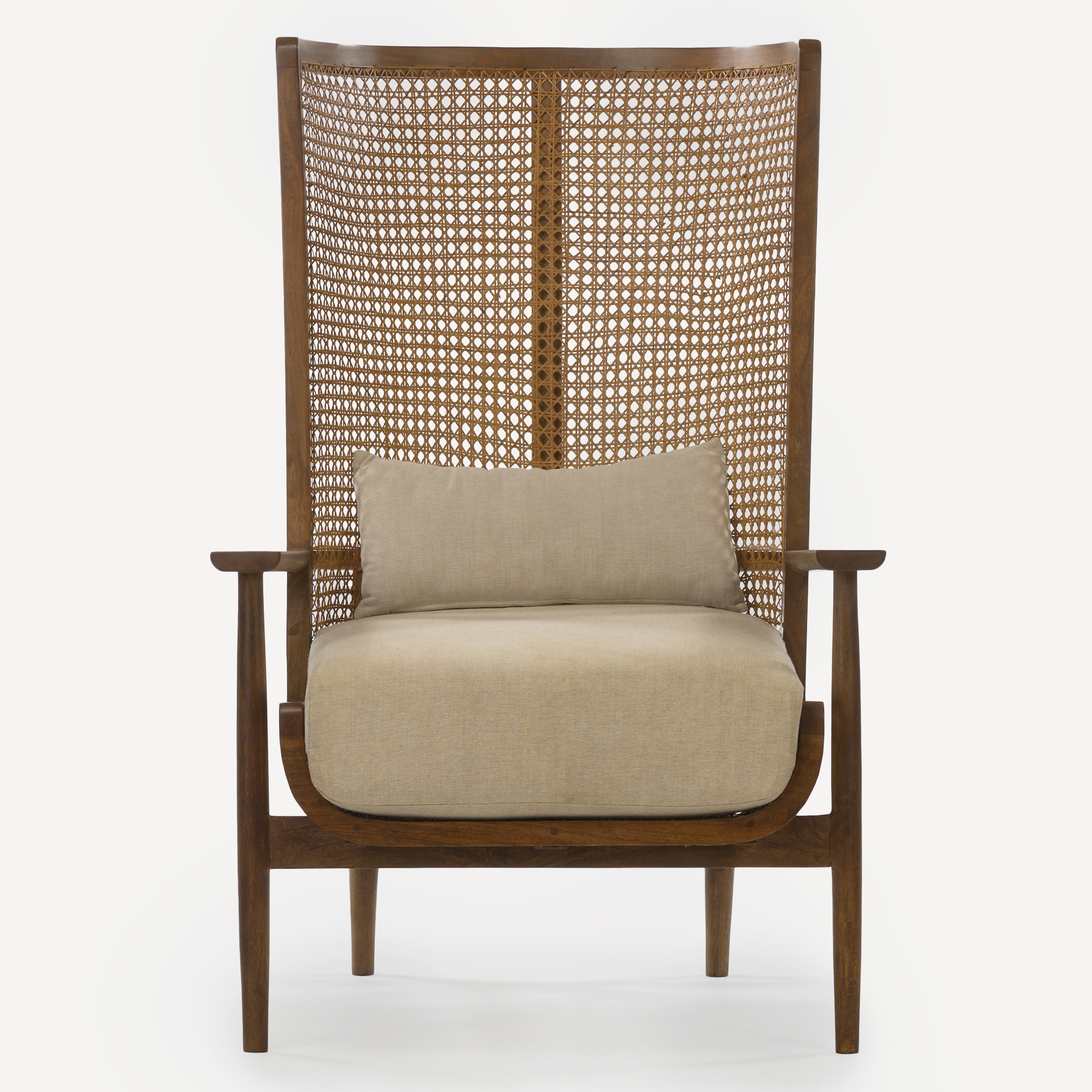 Wingman Cane Accent Chair