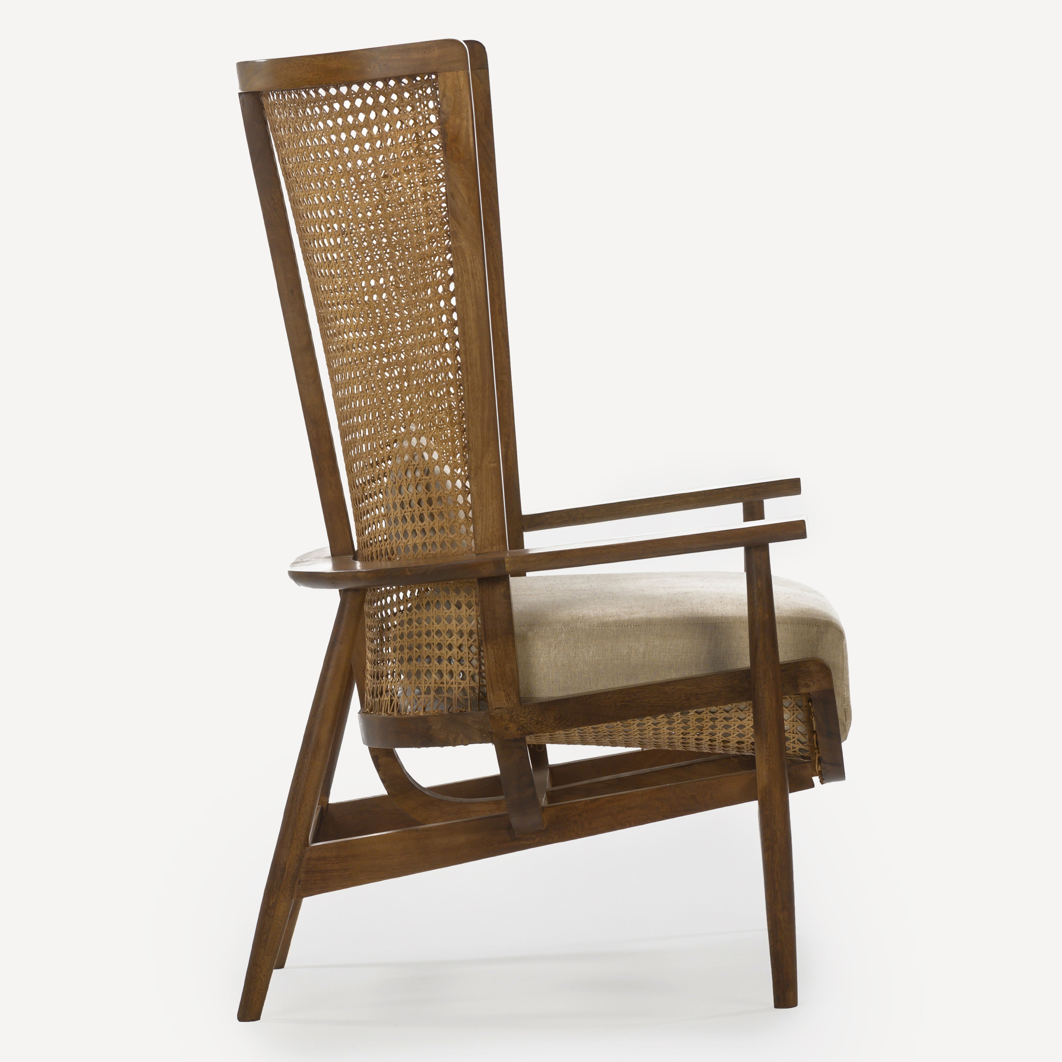Wingman Cane Accent Chair