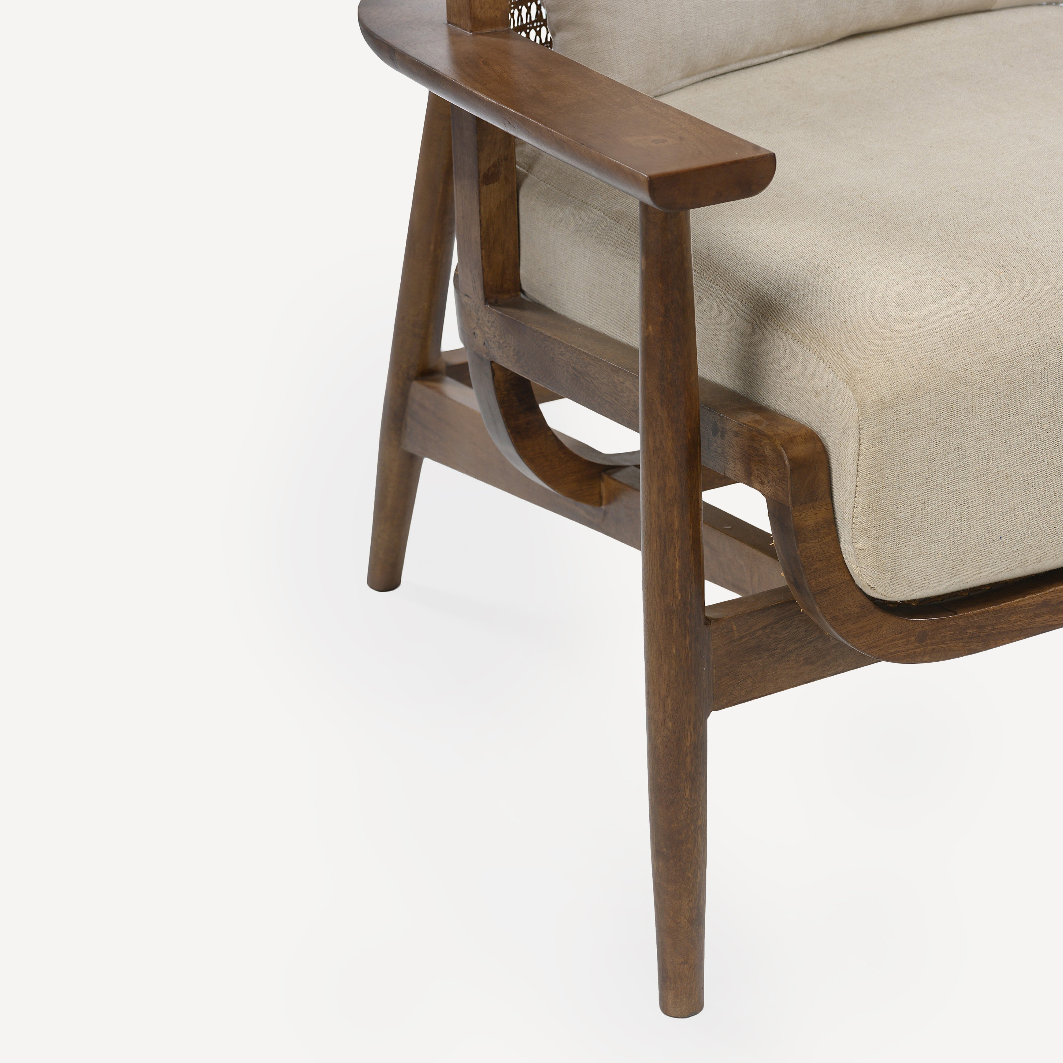 Wingman Cane Accent Chair