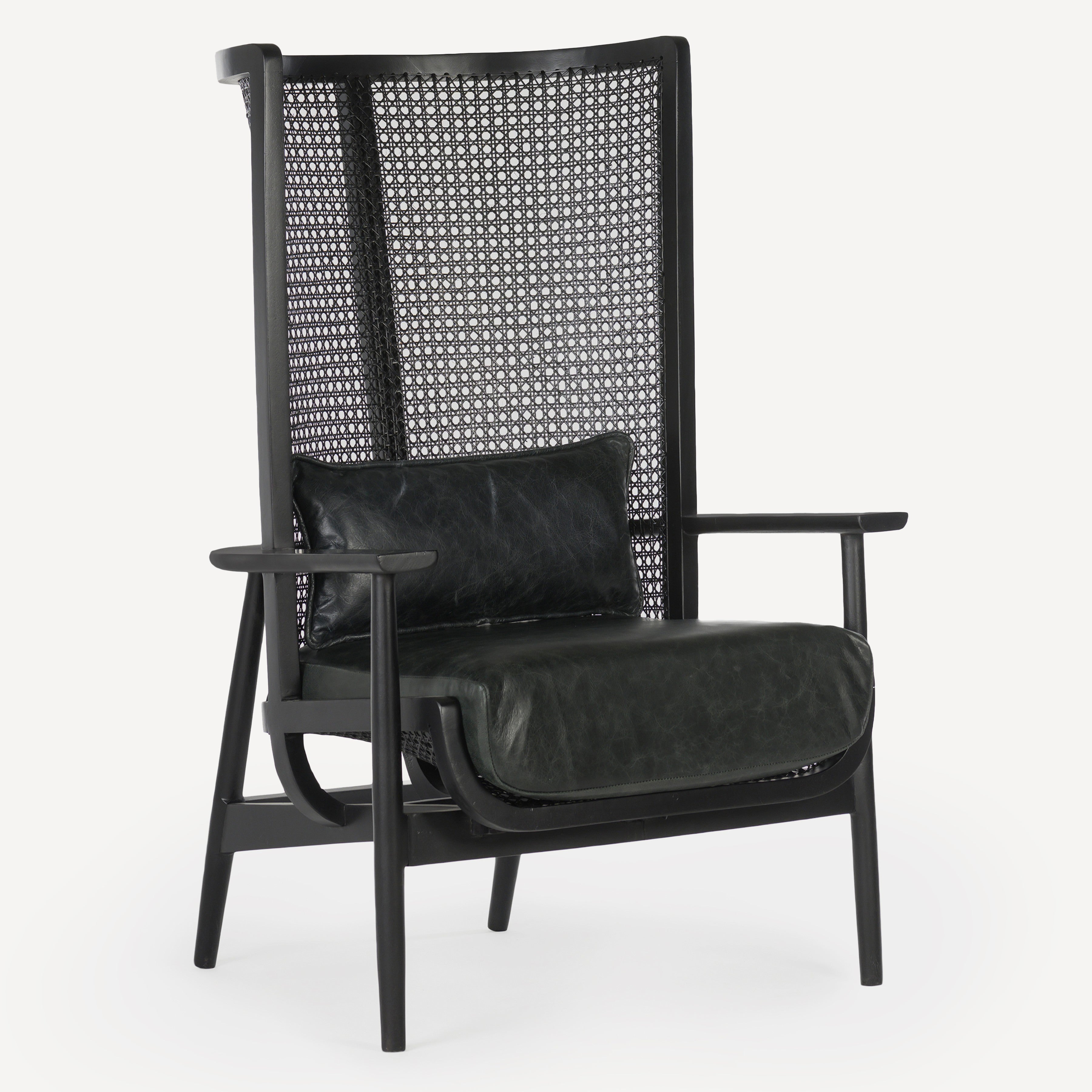 Wingman Cane Accent Chair