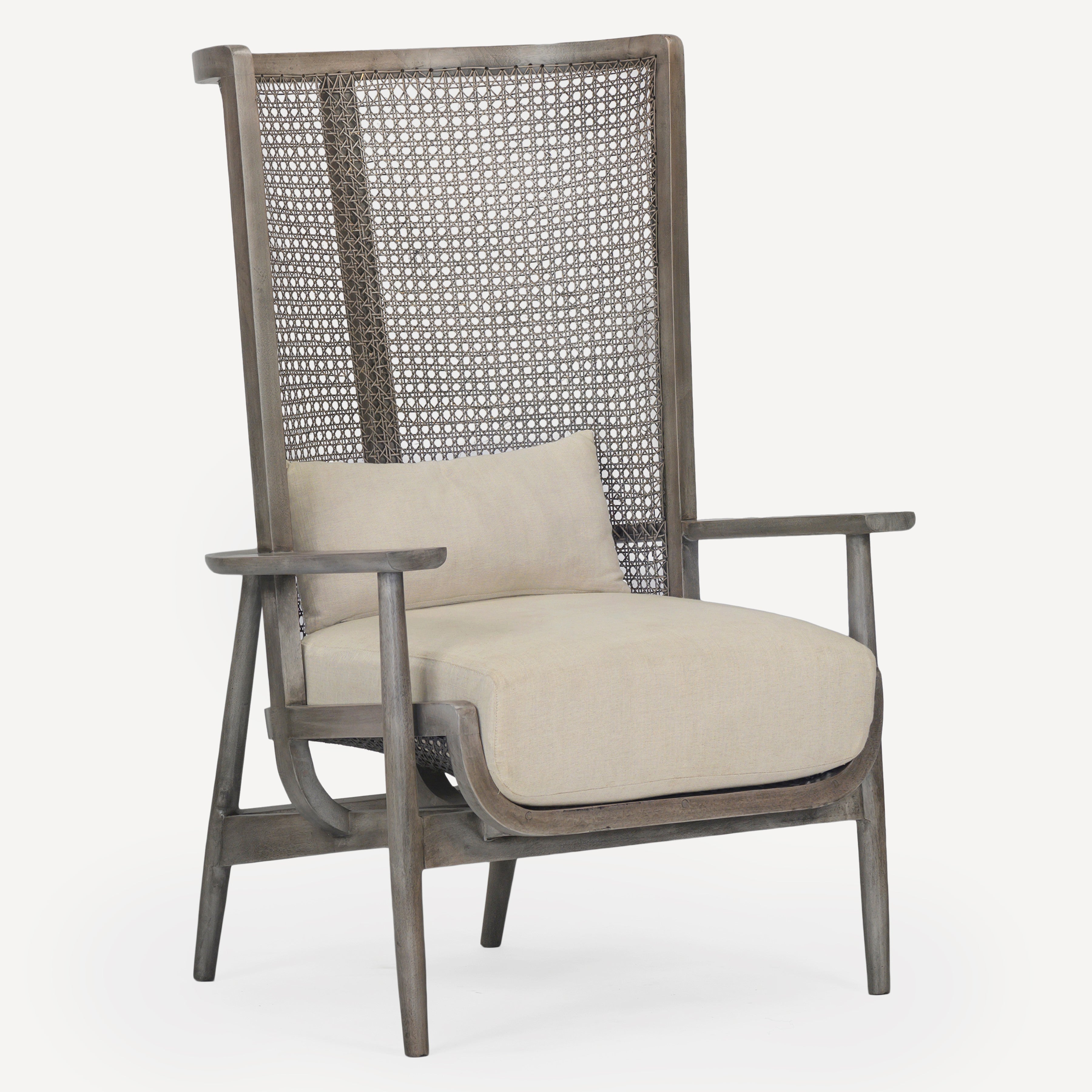 Wingman Cane Accent Chair