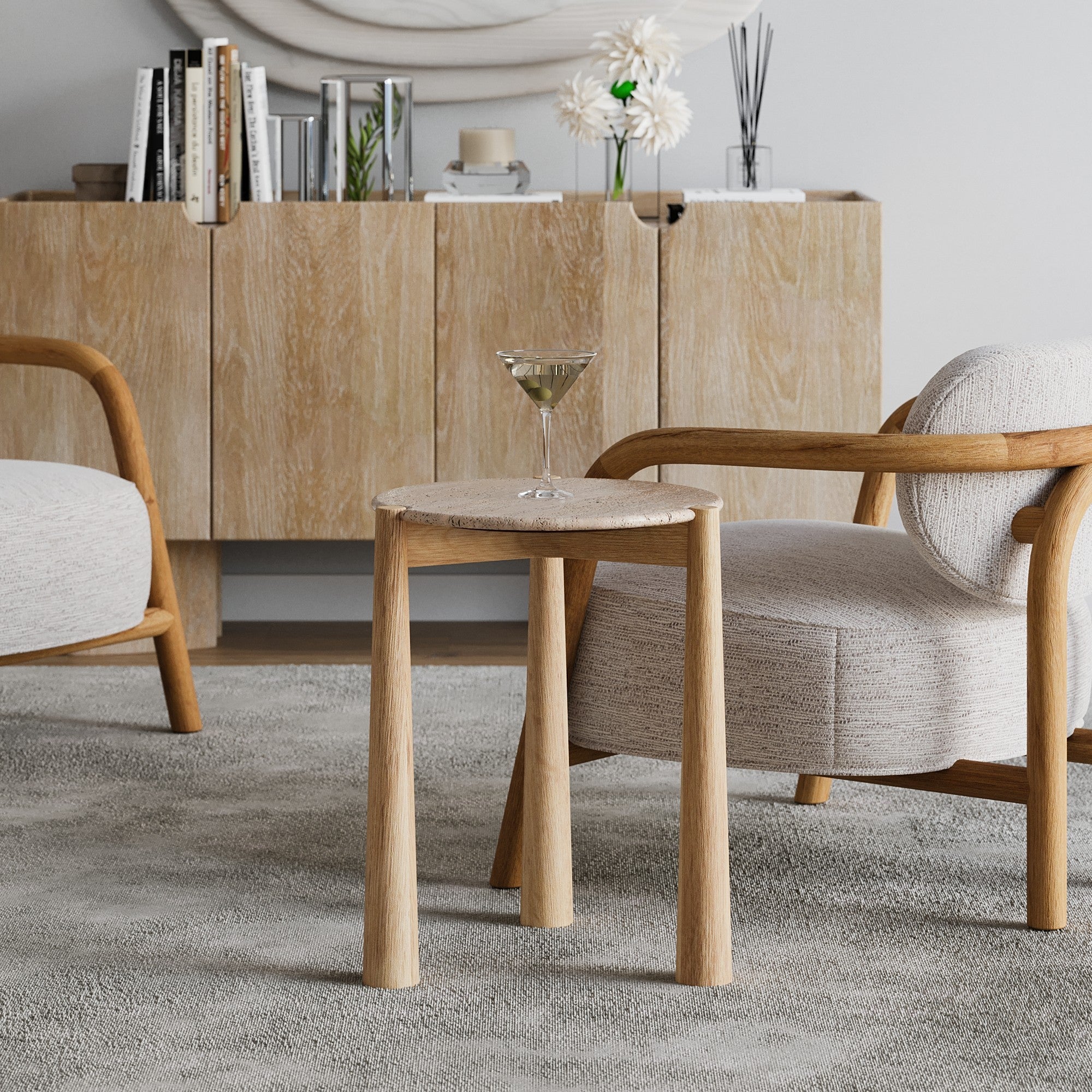 Carver Oak Side Table