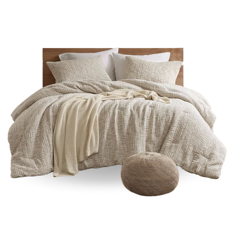 Oversized Cotton Matelasse Comforter Set - Full/Queen