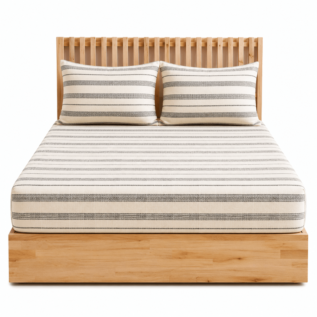 Organic Muslin Fitted Sheet Bedding Set
