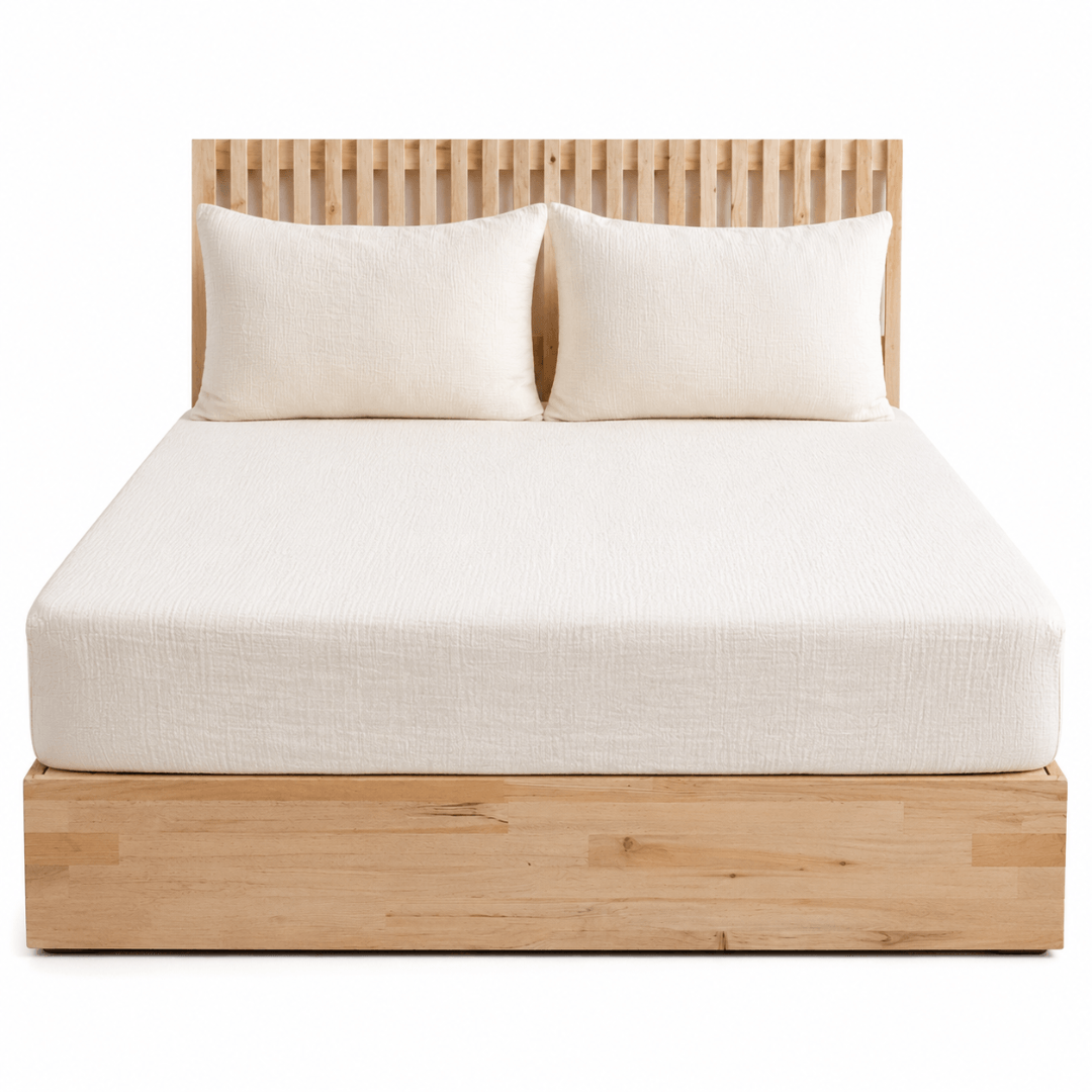 Organic Muslin Fitted Sheet Bedding Set