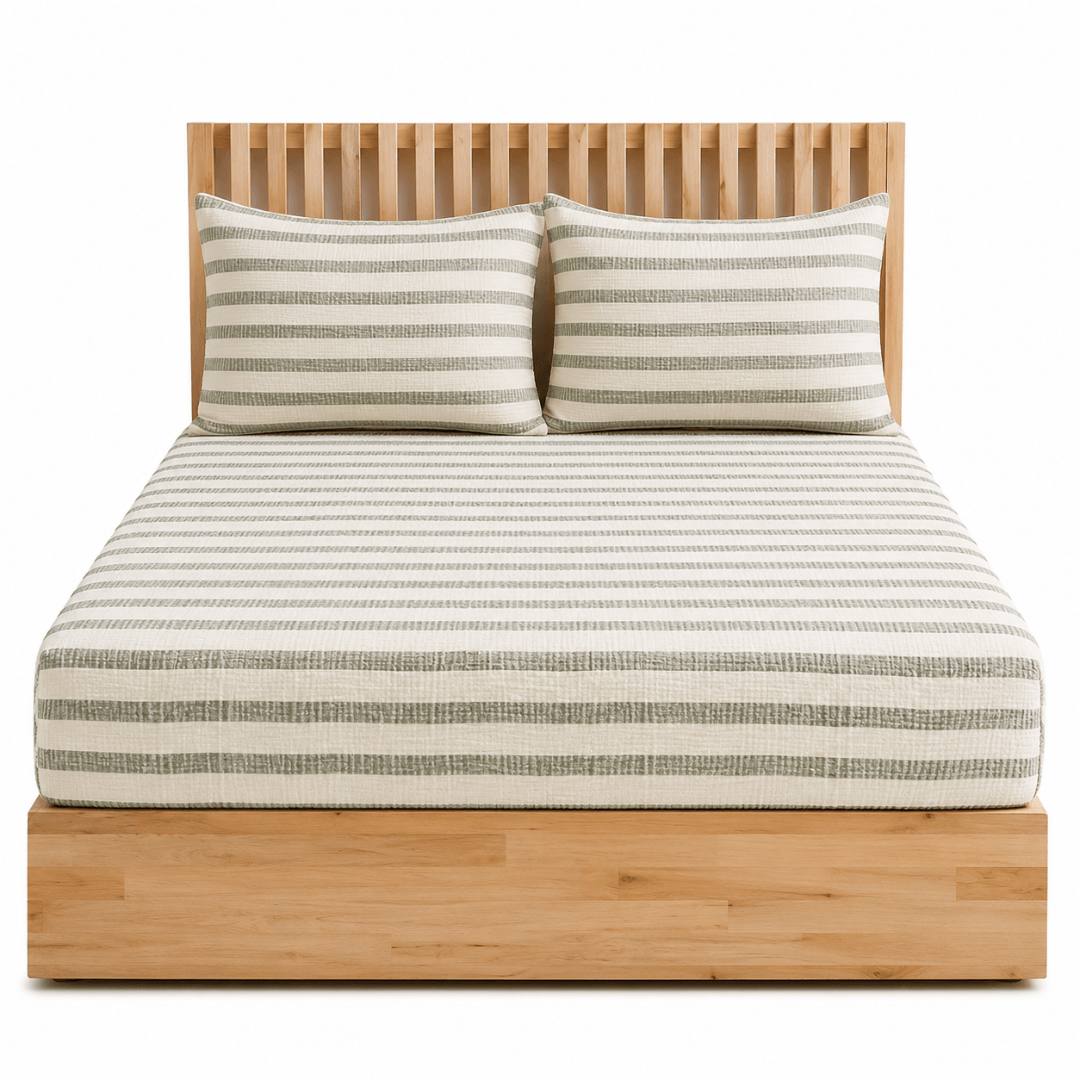 Organic Muslin Fitted Sheet Bedding Set