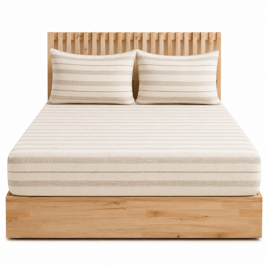 Organic Muslin Fitted Sheet Bedding Set