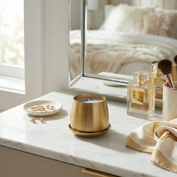 Vanilla Gold Saucer Candle