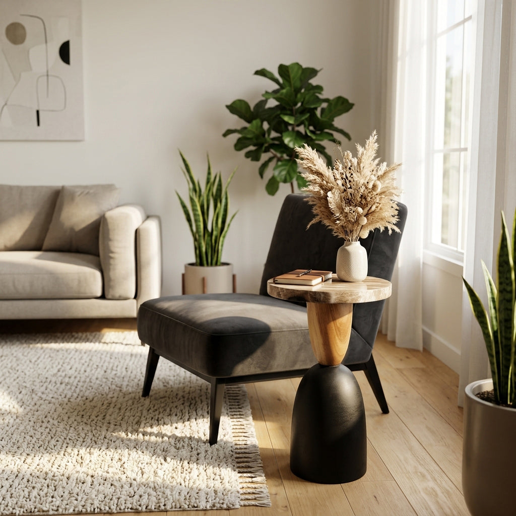 Zev Wood Accent Table