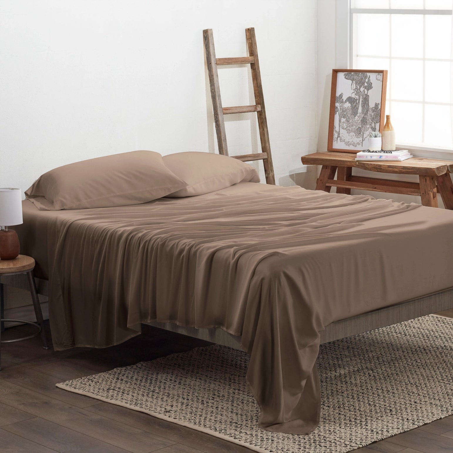 Home Collection Premium Bamboo 4 Piece Luxury Bed Sheet Set