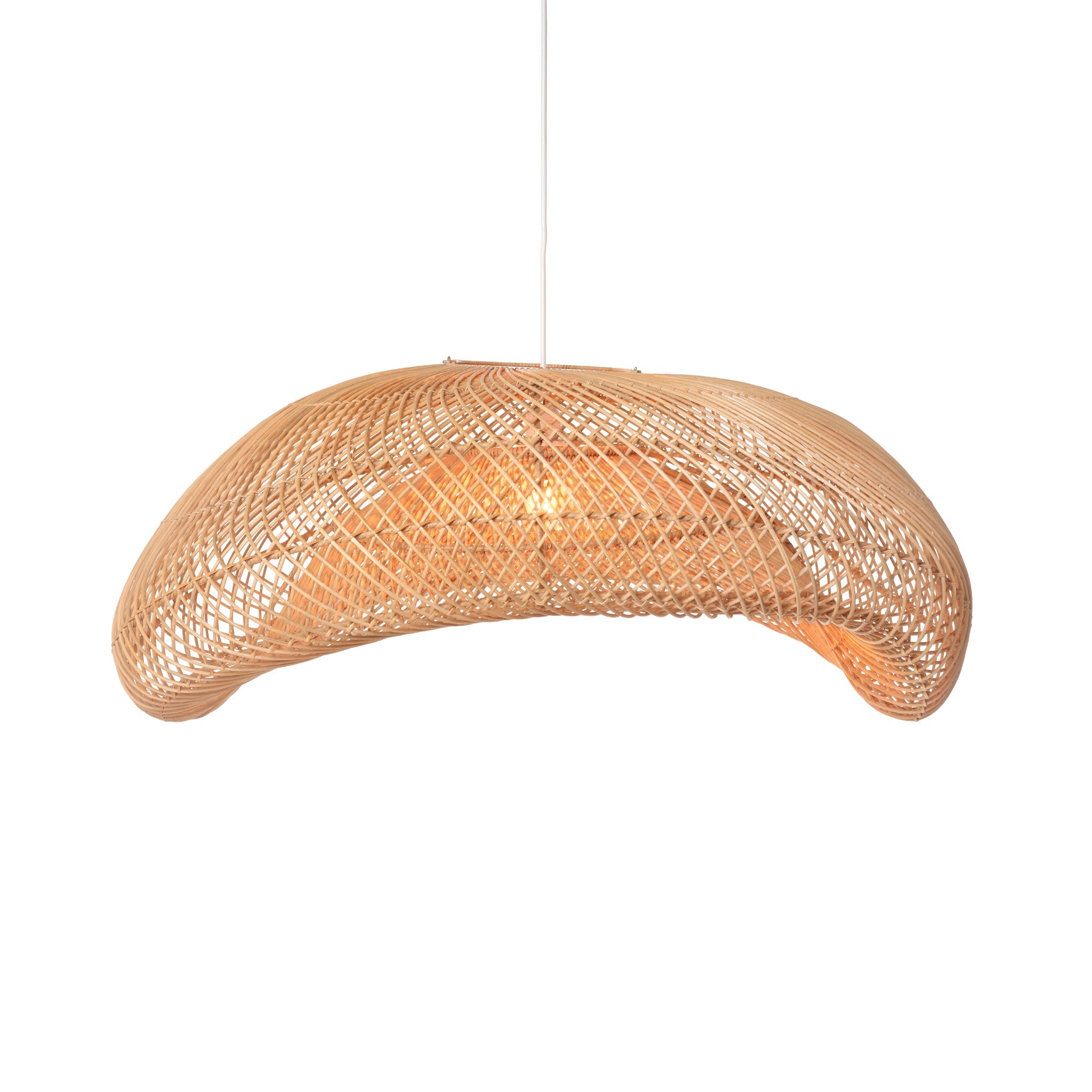 Rattan Arch Wavy Pendant Light - Extra-Large