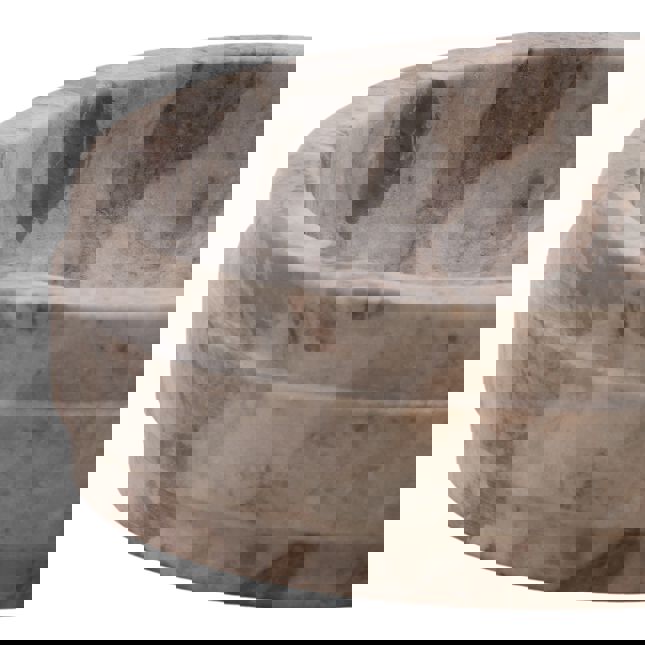 Marble-patterned stone bowl on a white background