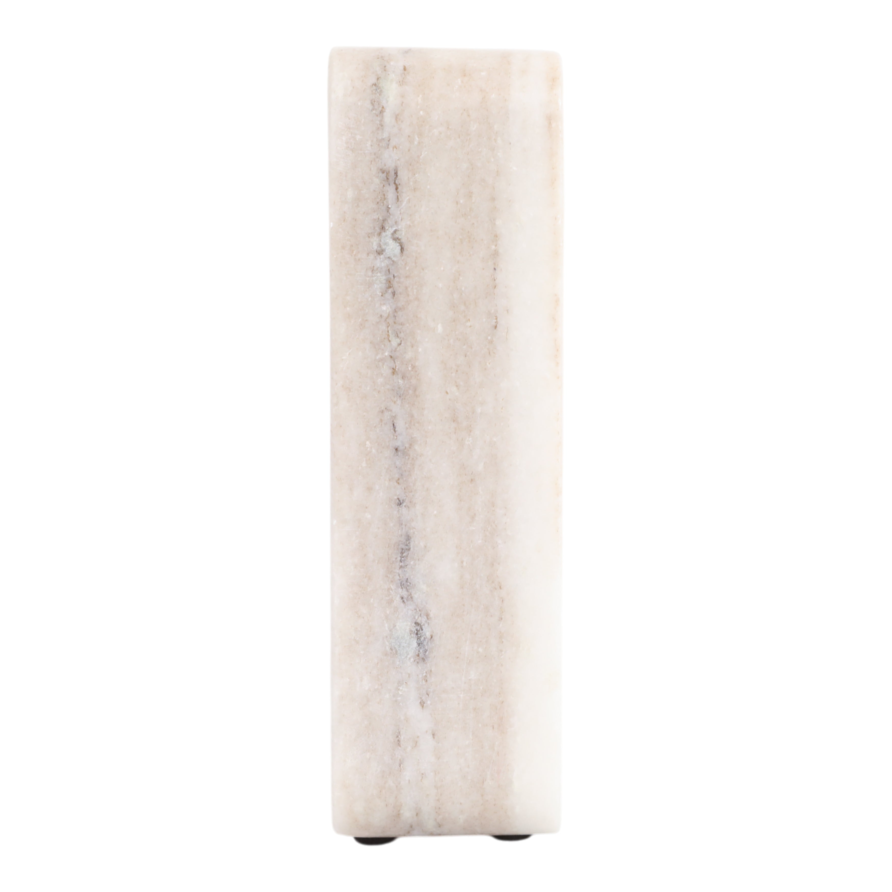 Rectangular ottoman with a textured surface on a white background