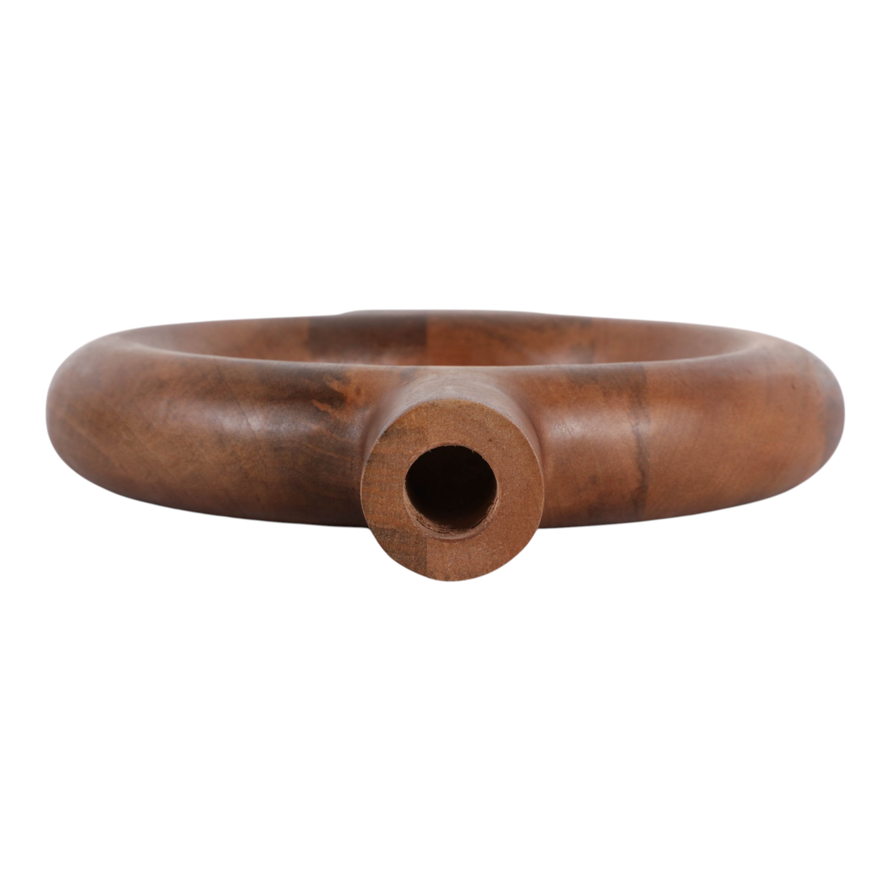Wooden bracelet with a unique design on a white background