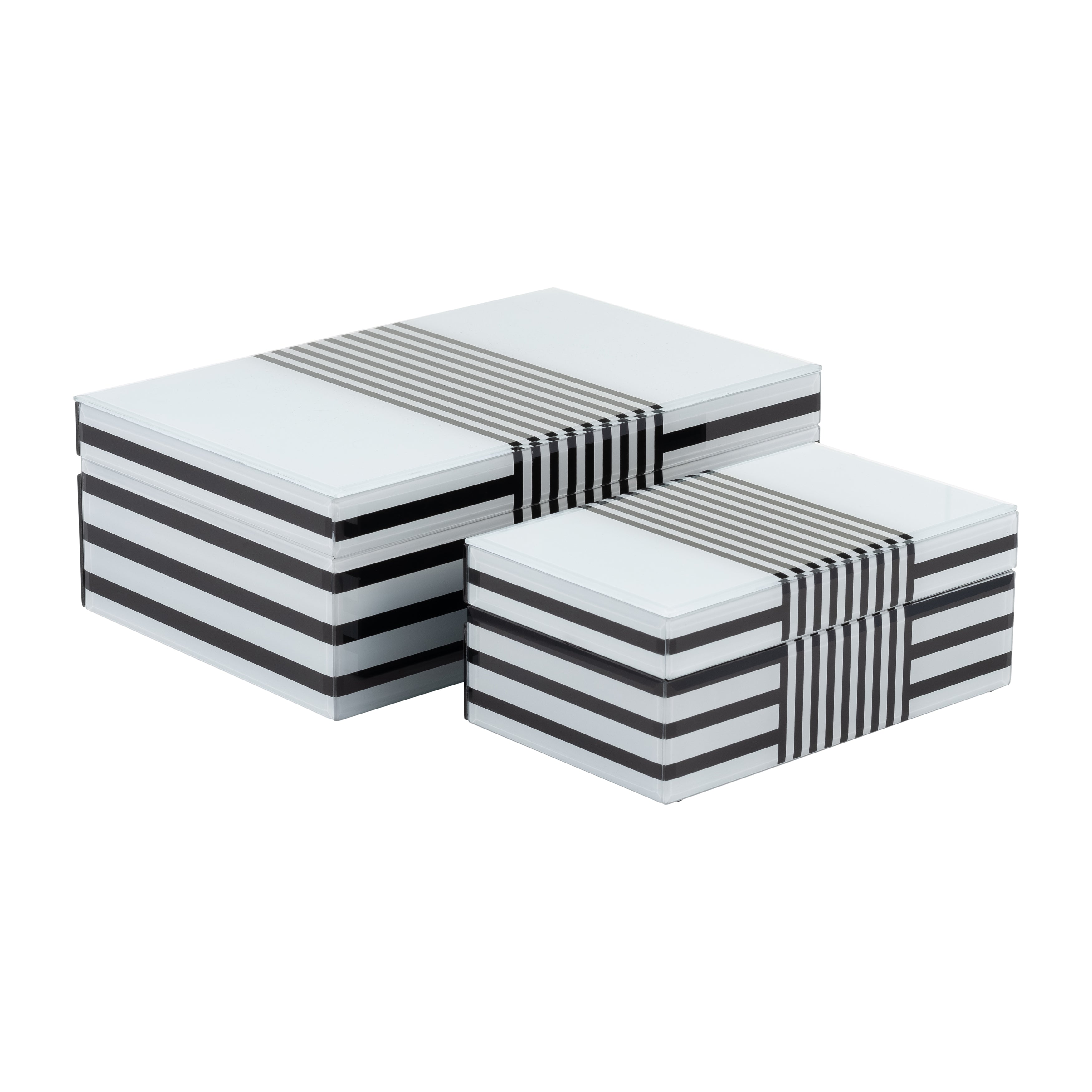 Melusine Striped Wood Boxes