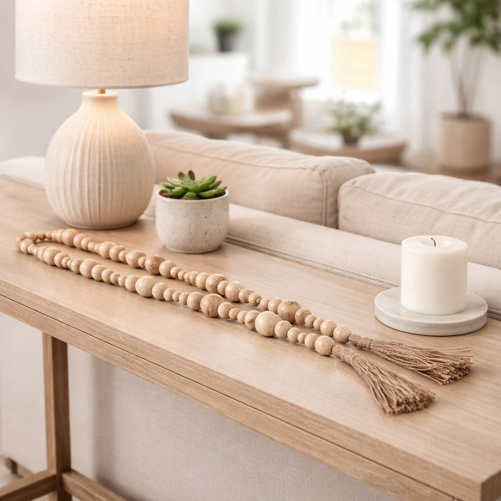 Lucan Wood Bead Garland