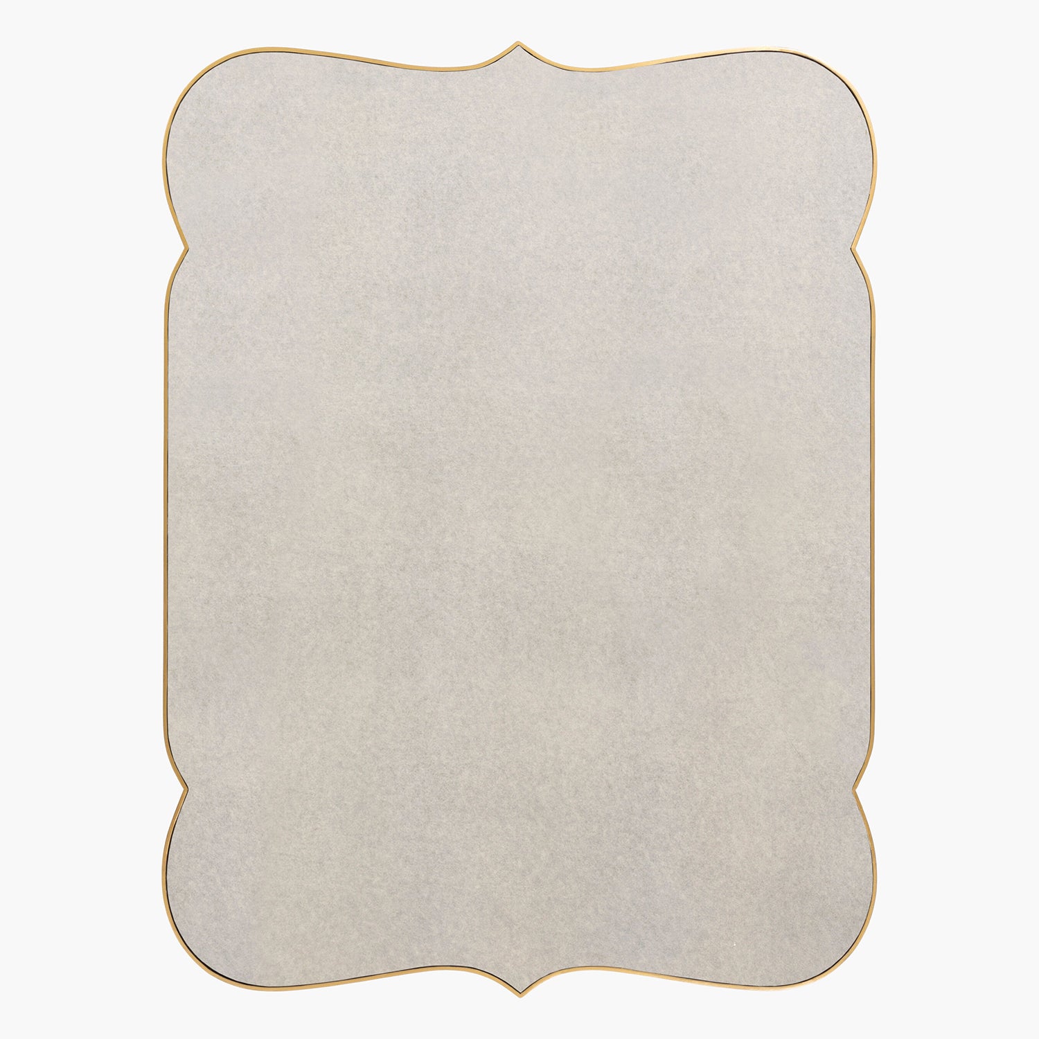 Gold antiqued mirror with free form shape 