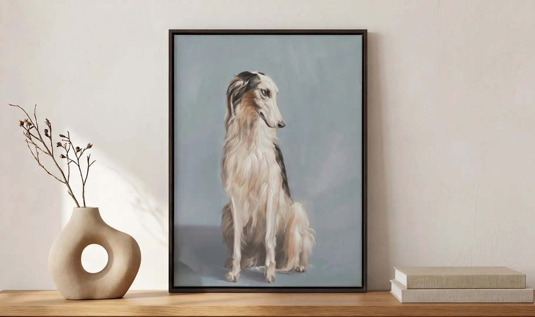 Borzoi Framed Painting