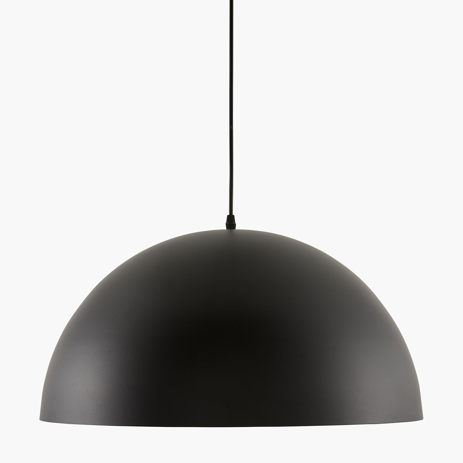 Black pendant lamp on a white background