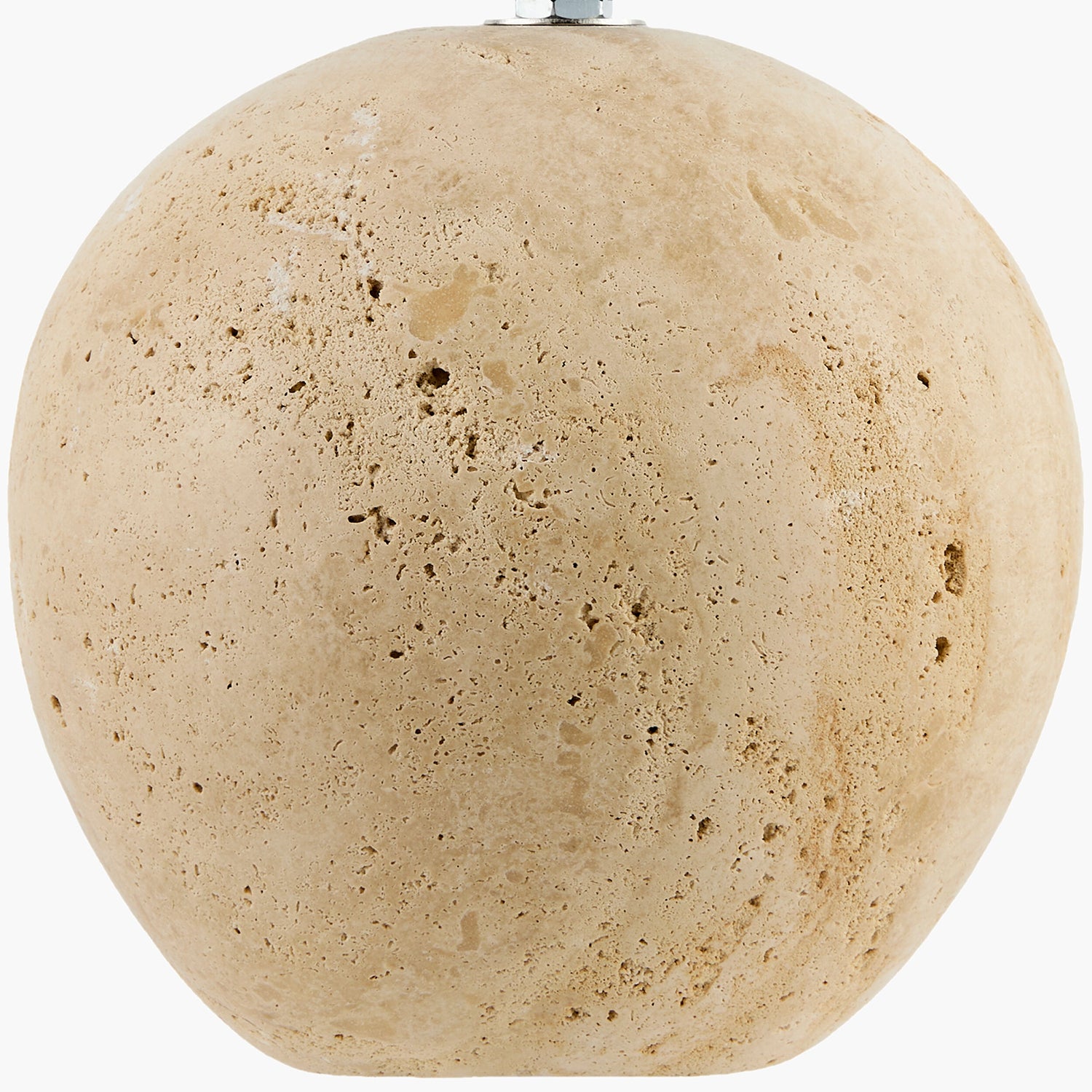 Beige stone sphere on a white background