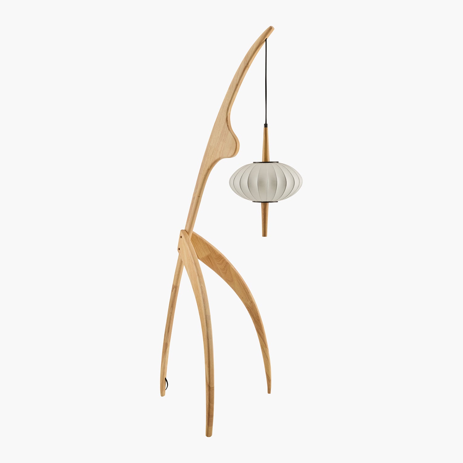 Modern floor lamp with a unique design on a white background