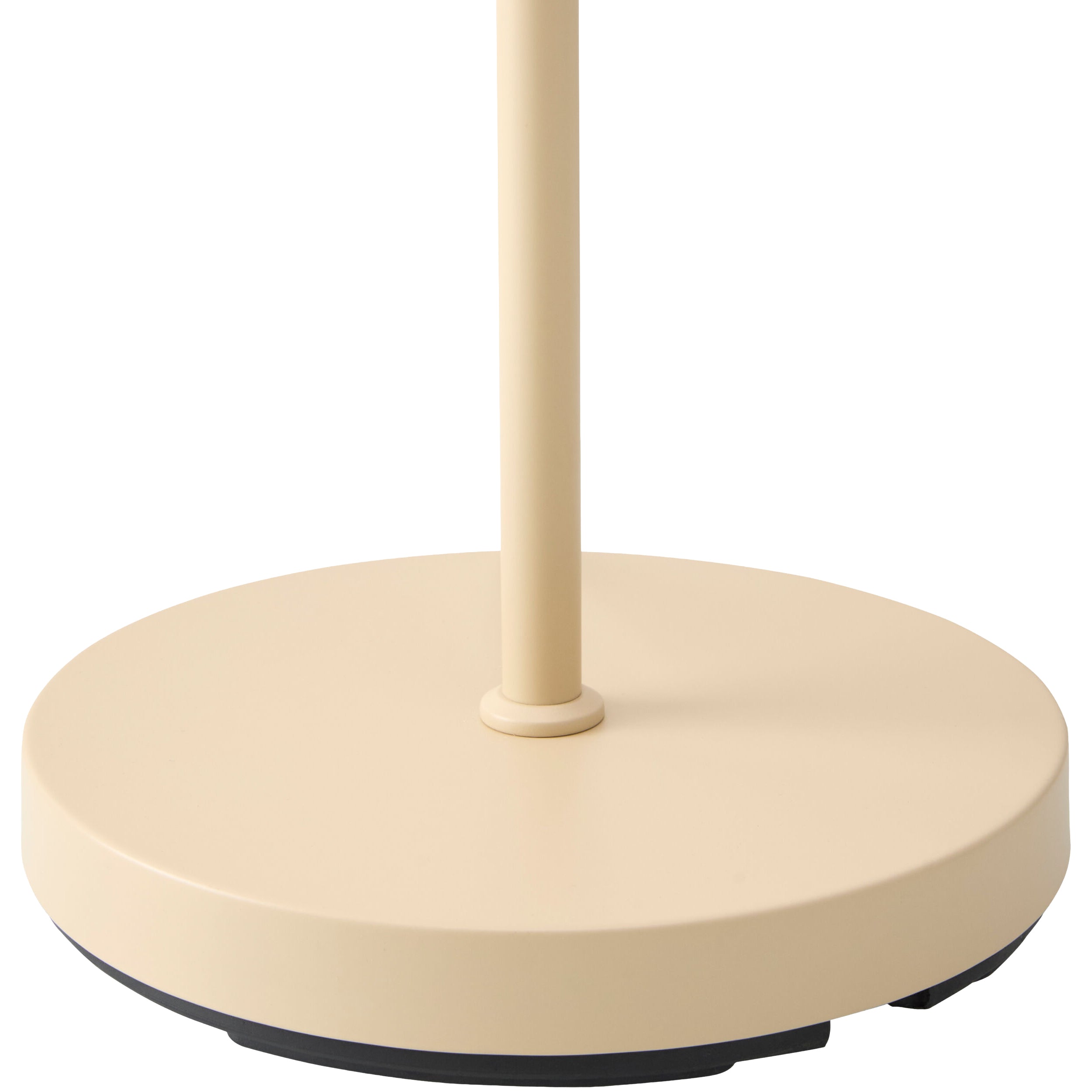 Beige metal floor lamp round base