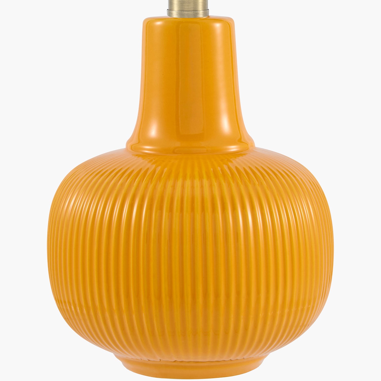 Orange textured lampshade on a white background