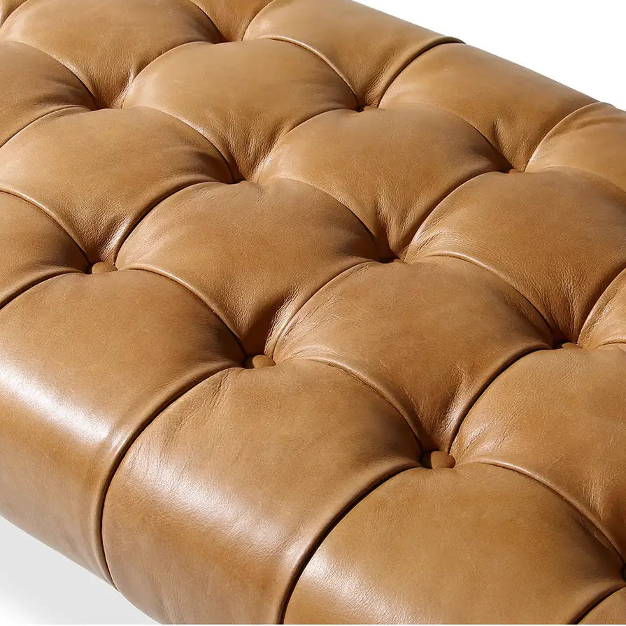 Koa Leather Bench