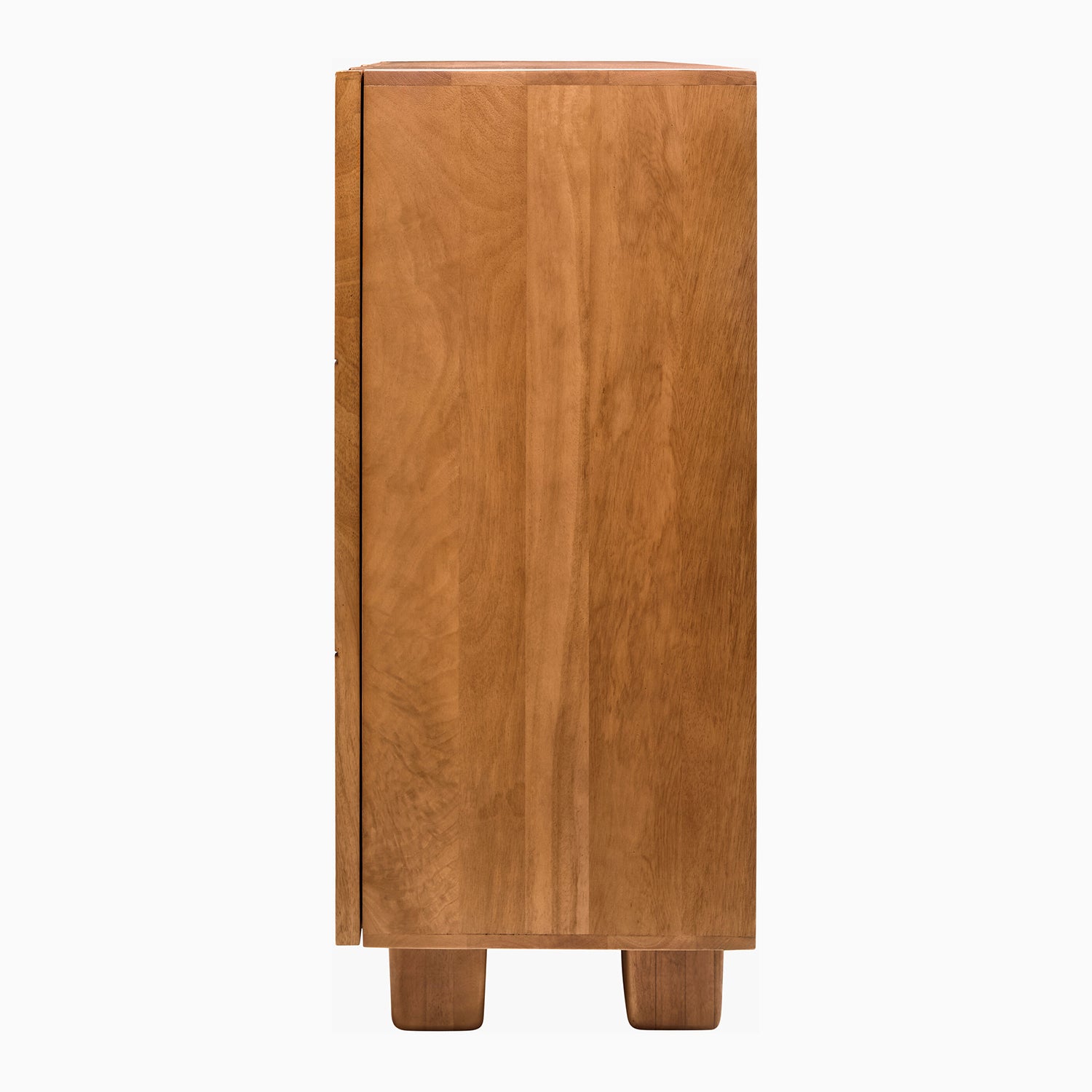 Wooden cabinet with a white background
