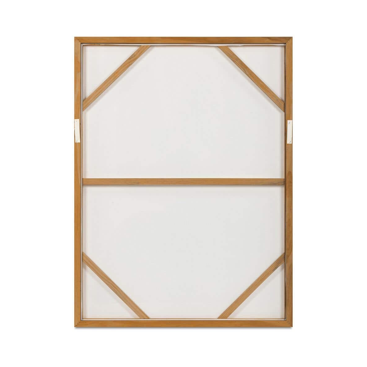 Wooden canvas stretcher bars on white background